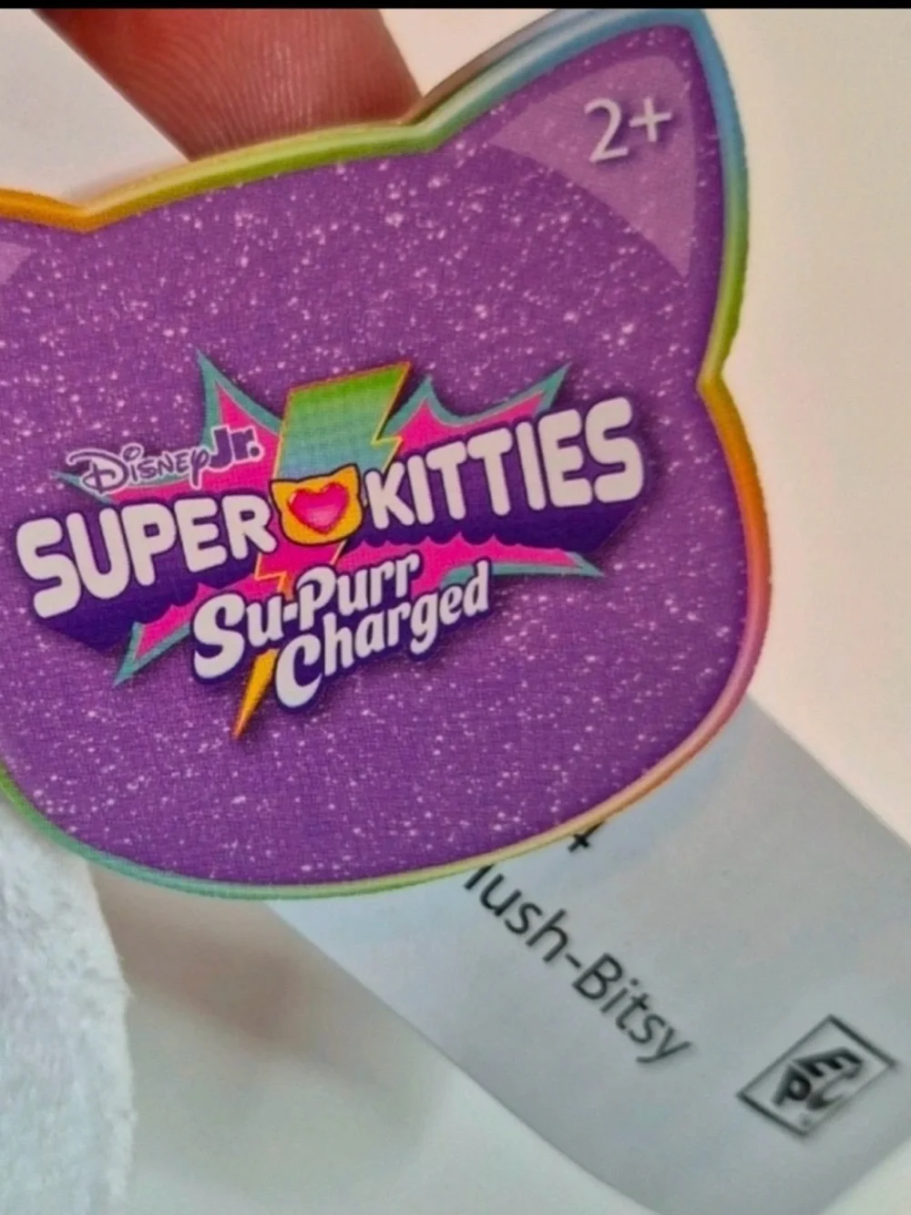 NWT, Disney Junior SuperKitties Su-Purr Charged 6.5-inch Small Bitsy Plush Stuff